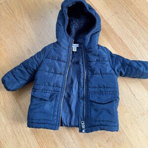 Navy Baby Hooded Winter Jacket | 3-6M
